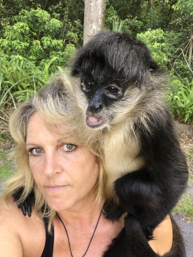 Christin With Monkey